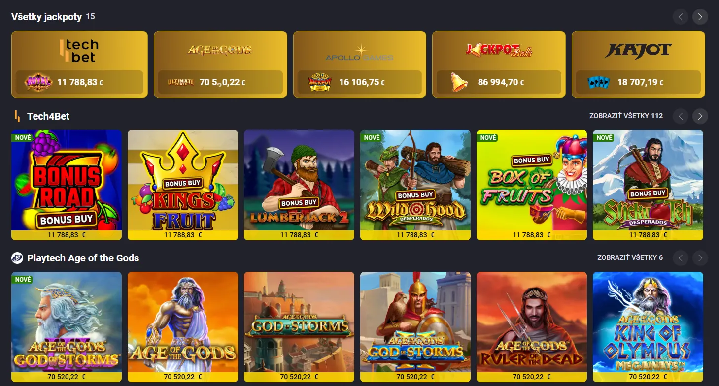 Automaty s jackpotmi a free spinmi